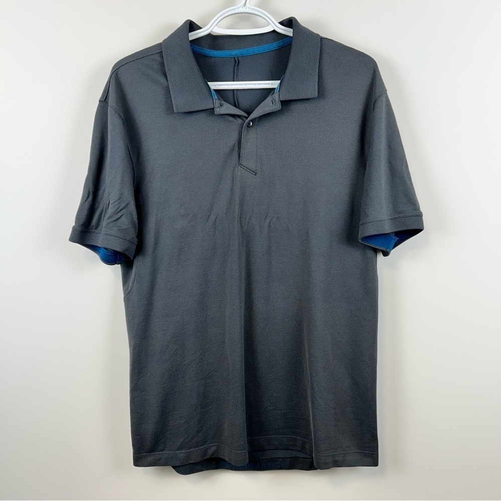 Lululemon Polo Shirt Men’s M – Gray Performance Golf Athletic